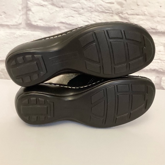 Naturalizer 9 Strayman Suede Leather Women's Clogs Shearling Faux Fur Black - Picture 7 of 11